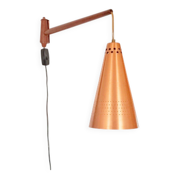 Mid Century Scandinavian Pivoting Wall Lamp by Hans-Agne Jakobsson, 1960s