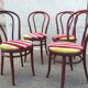 Set de 4 chaises bistrot viennoise bois courbé