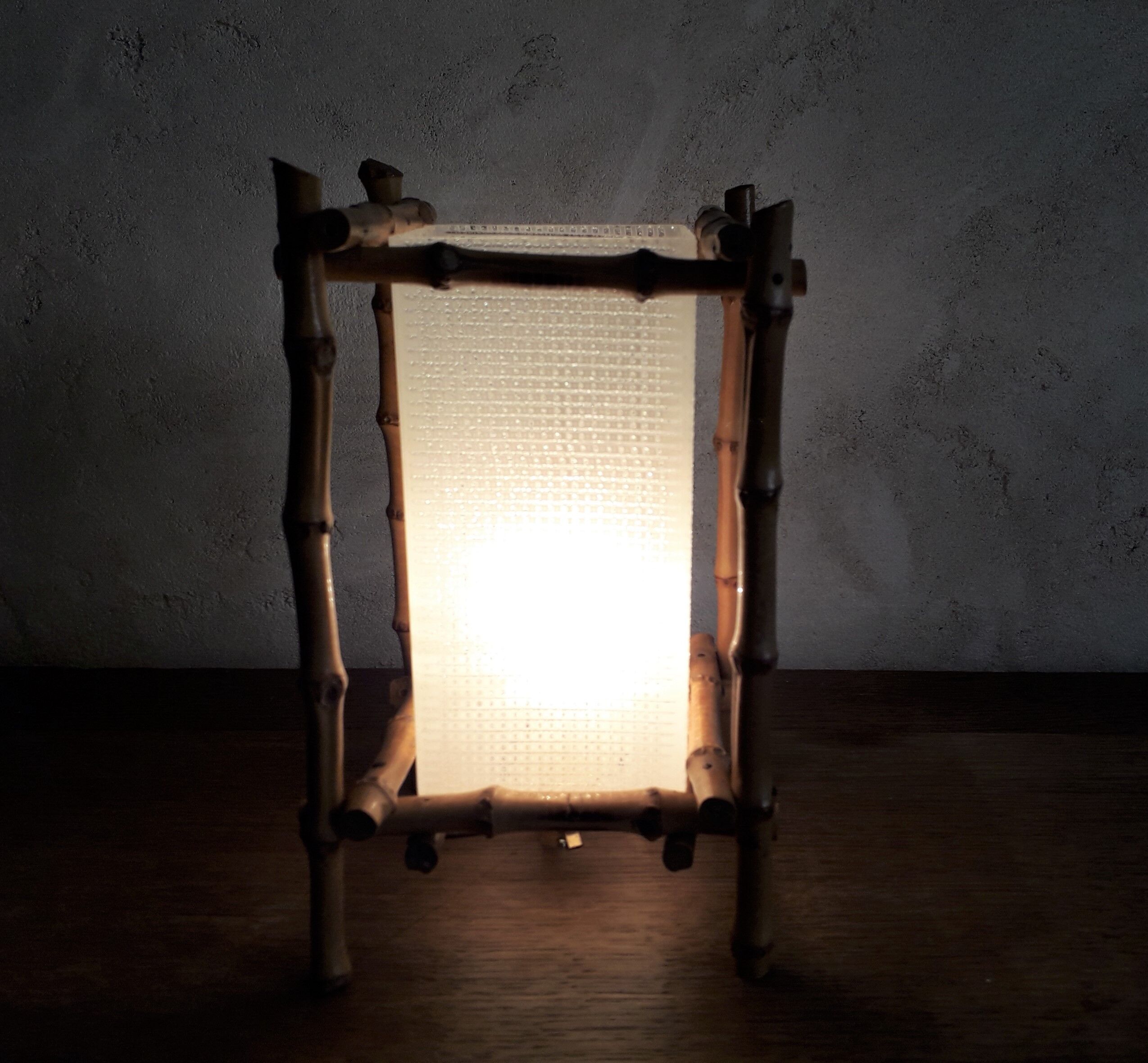 bamboo table lamp 60s