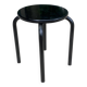 Tabouret noir en bois courbé