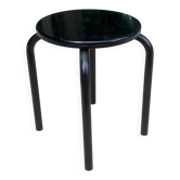 Tabouret noir en bois courbé