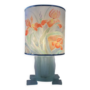 Lampe vintage en verre - soie