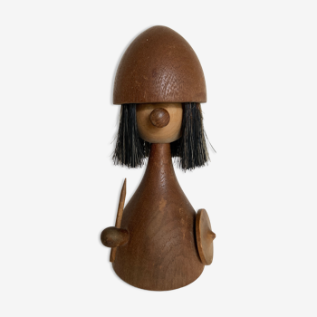 Viking doll by Kay Bojesen for Laurids Lønborg, teak Denmark 1950