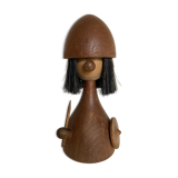 Poupée Viking de Kay Bojesen pour Laurids Lønborg, teck Denmark 1950