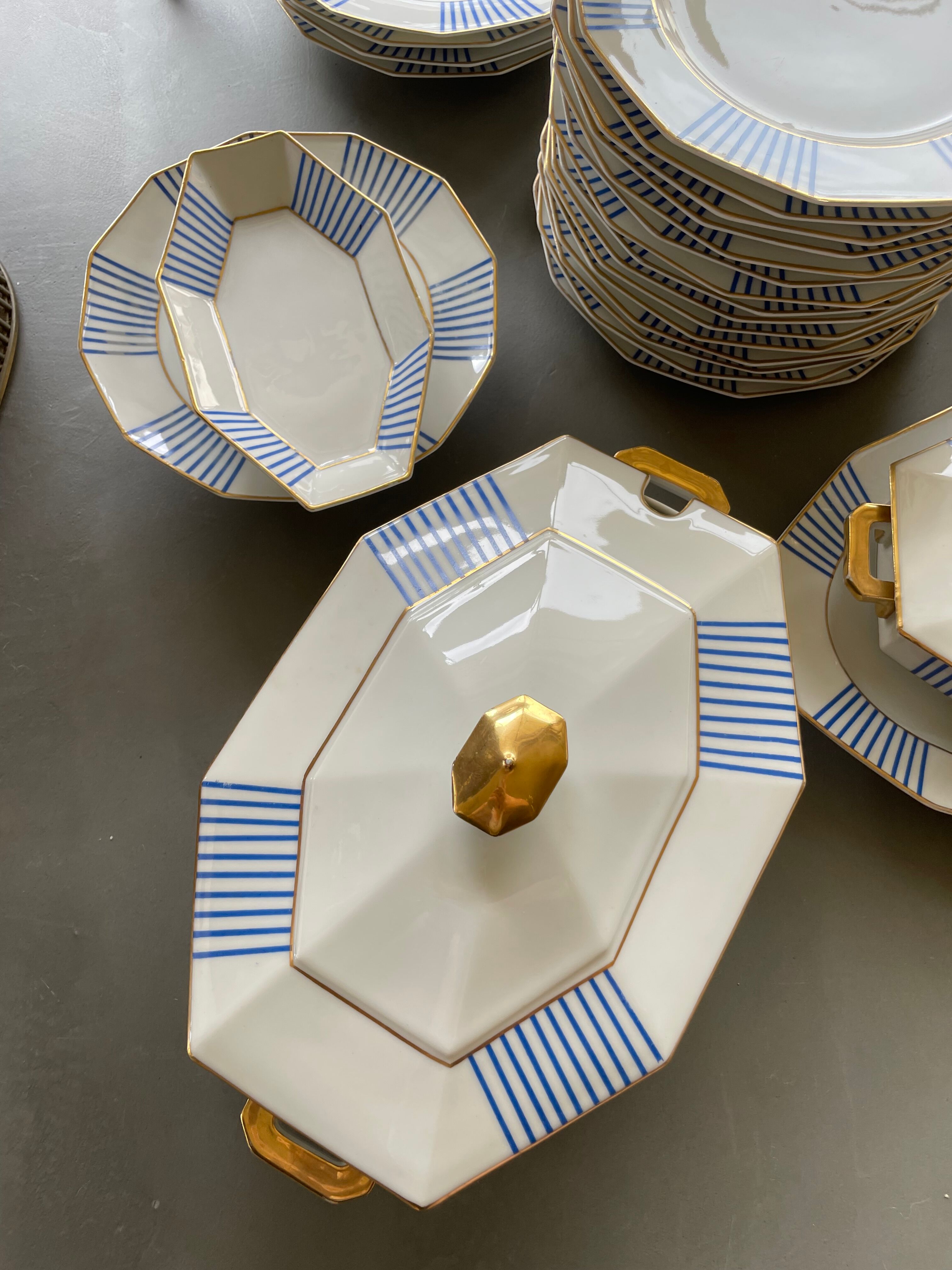 Set XXL crockery Limoges A.Lanternier