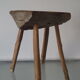 Brutalist solid wood stool