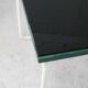 Tubular steel console, black glass tray, circa 1950