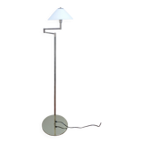 Articulated reading floor lamp in gold metal from the 90s