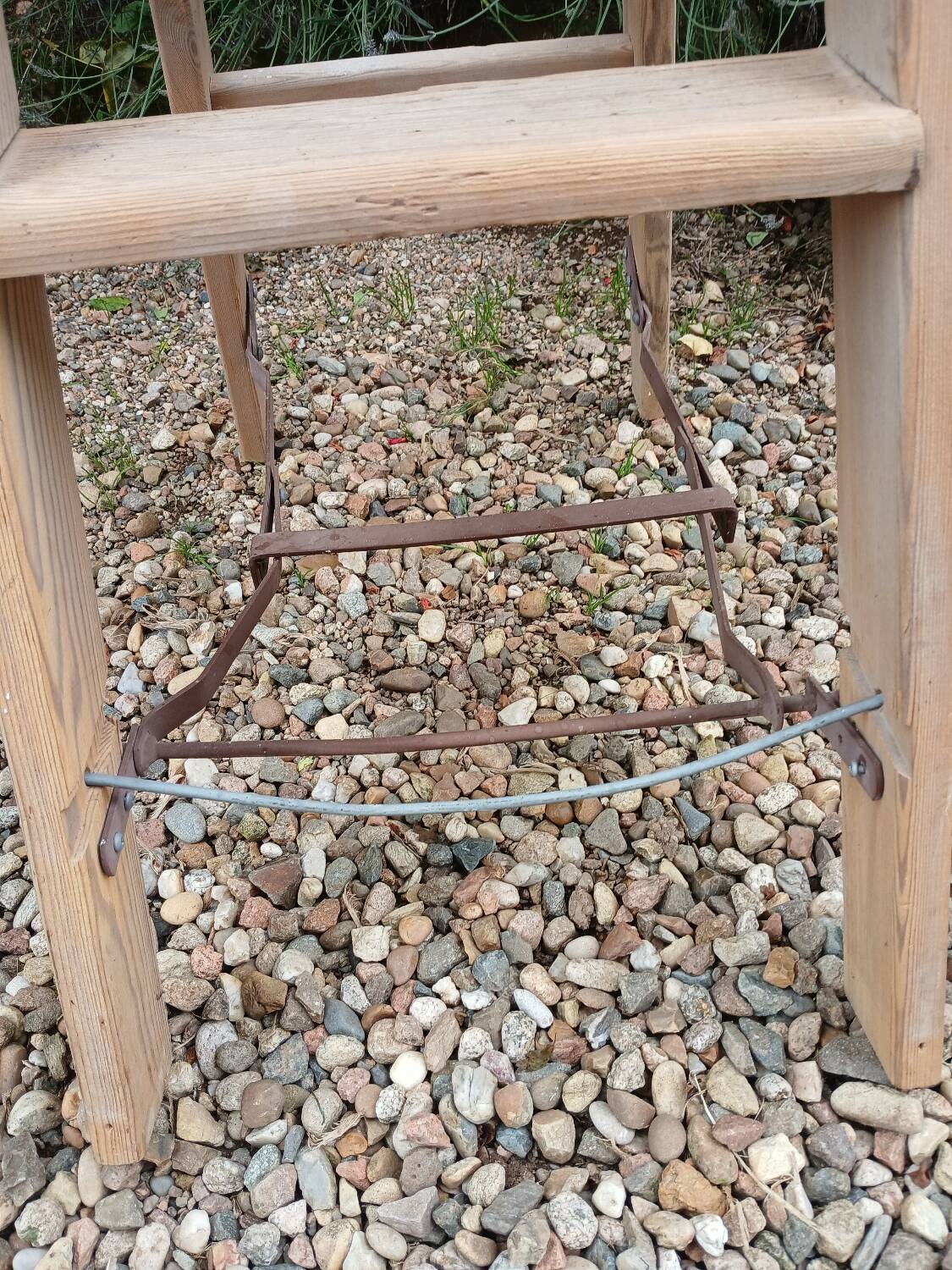 Antique wooden stepladder