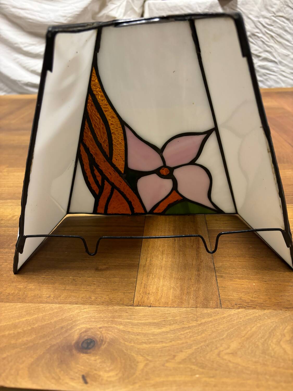 Pair of Art Deco stained glass wall lights