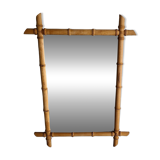Vintage bamboo mirror