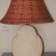 Stone shade lamp rattan 70s