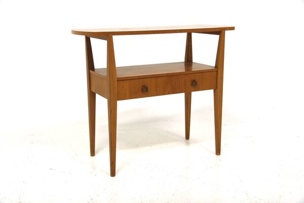 Table de chevet en orme, Swedish Modern, Suède, 1940