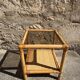 Bamboo and smoked glass side table, 1970s