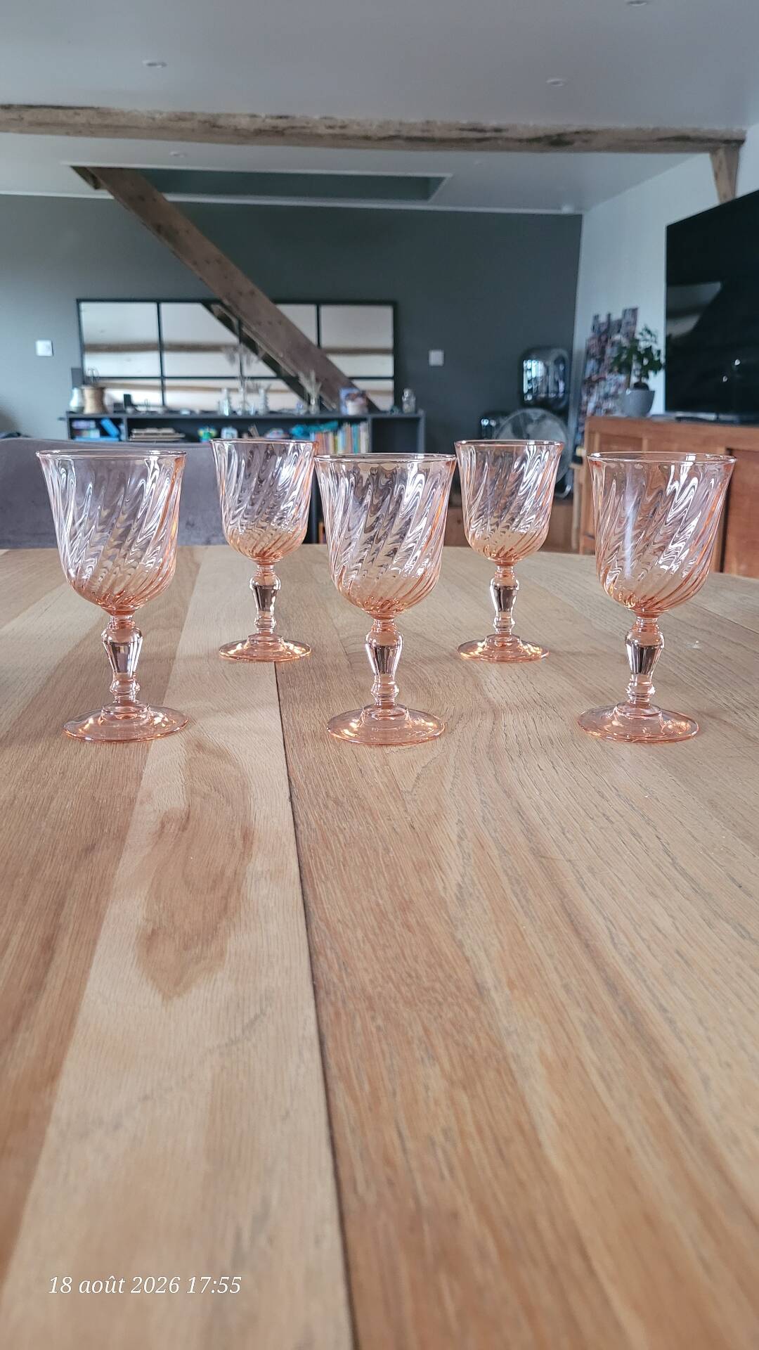 5 verres à pied Rosaline