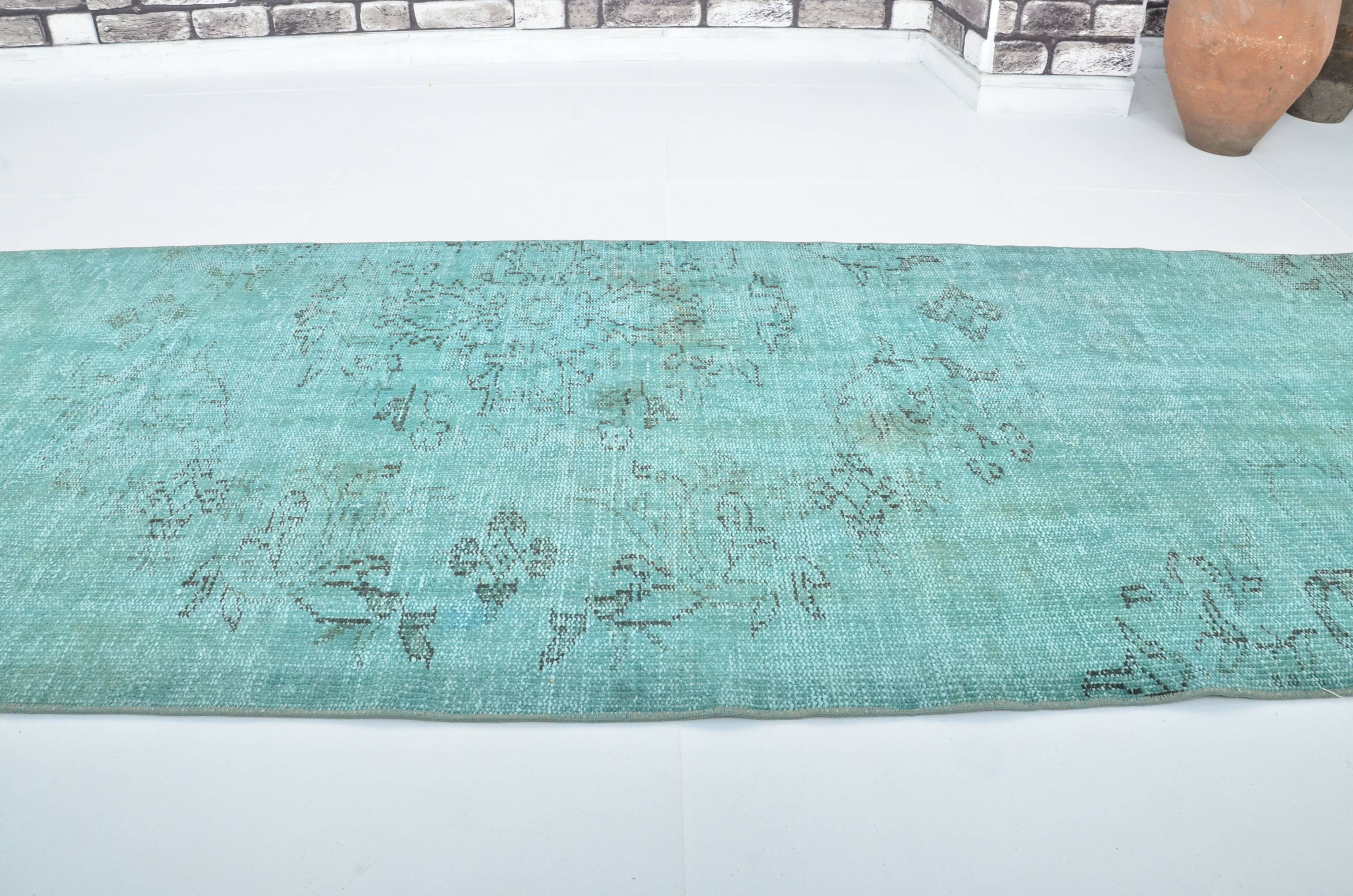Turqouise Vintage Handknotted Runner sku 3279