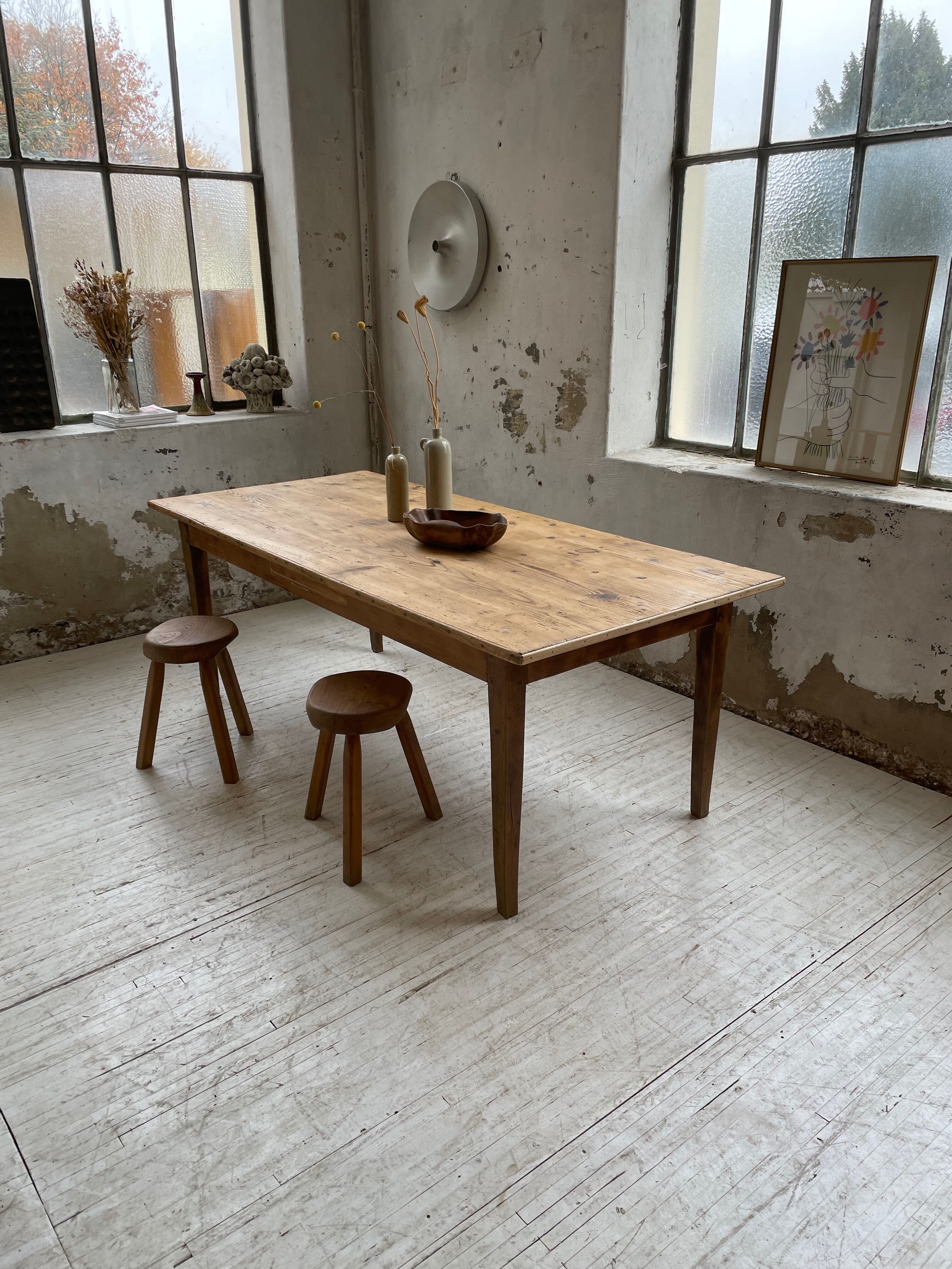 Oak farmhouse table 2m