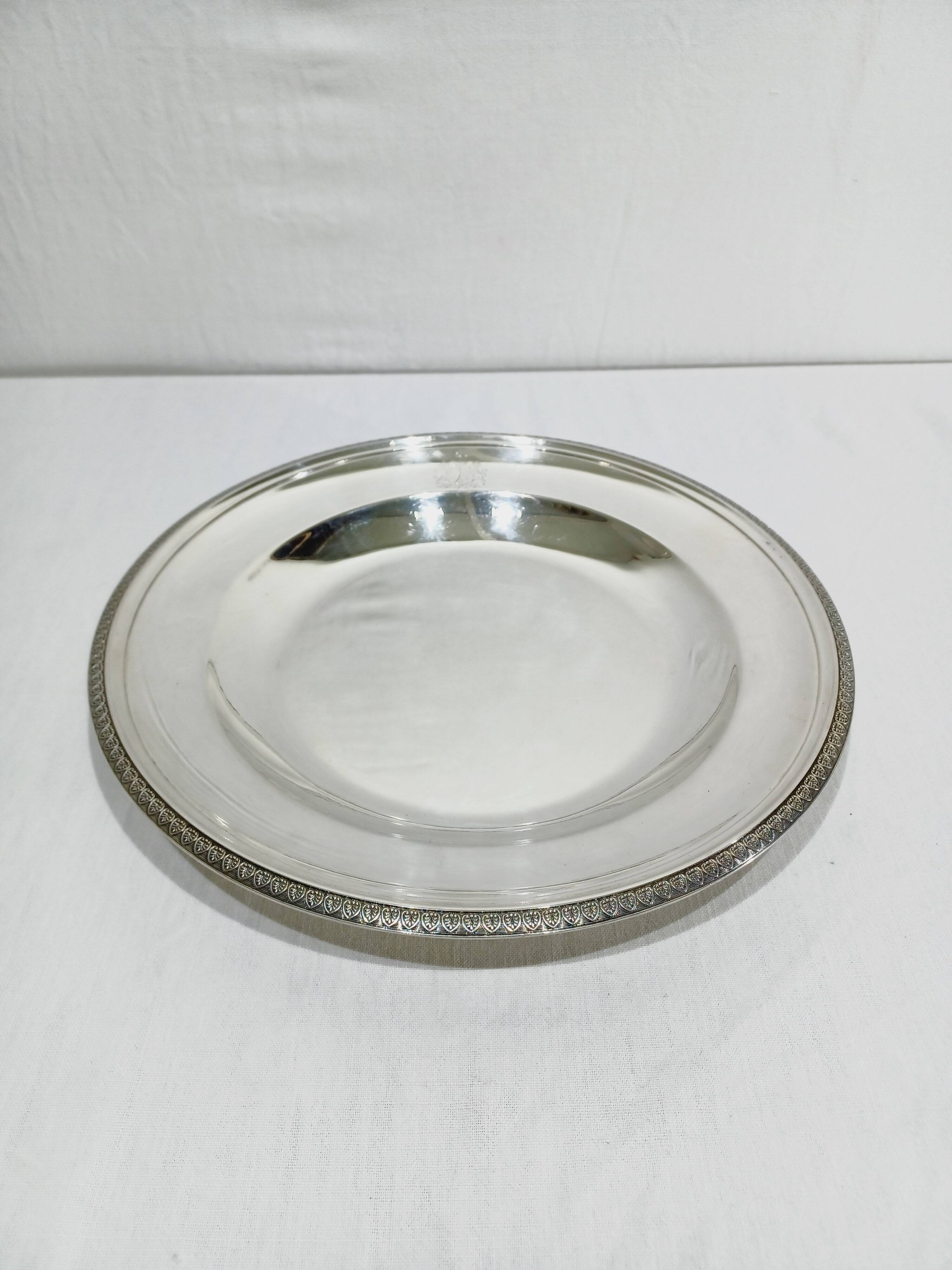 CHRISTOFLE - MALMAISON MODEL - SILVER-PLATED METAL PLATTER