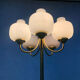 Vintage Italian brass floorlamp opaline glass