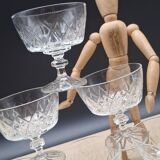 Set of 6 chiseled sparkling wine glasses
