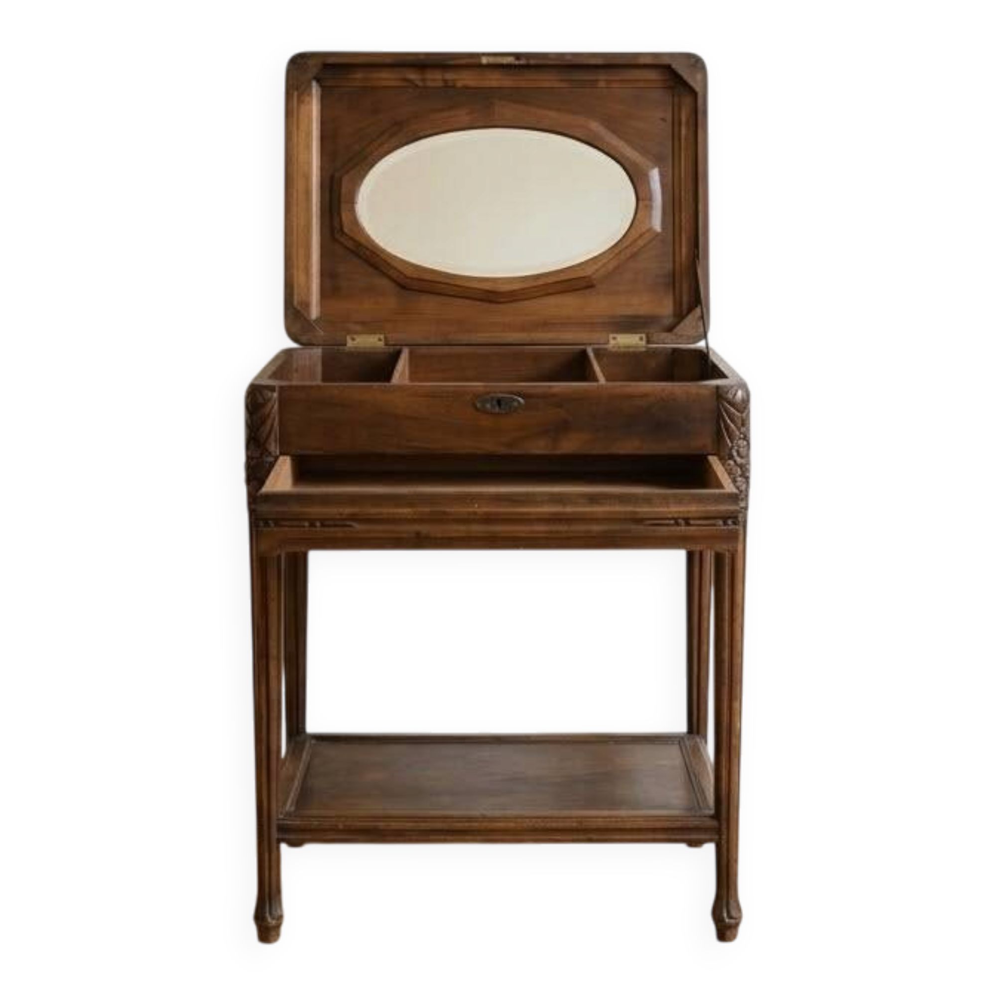Art Deco wooden dressing table with mirror