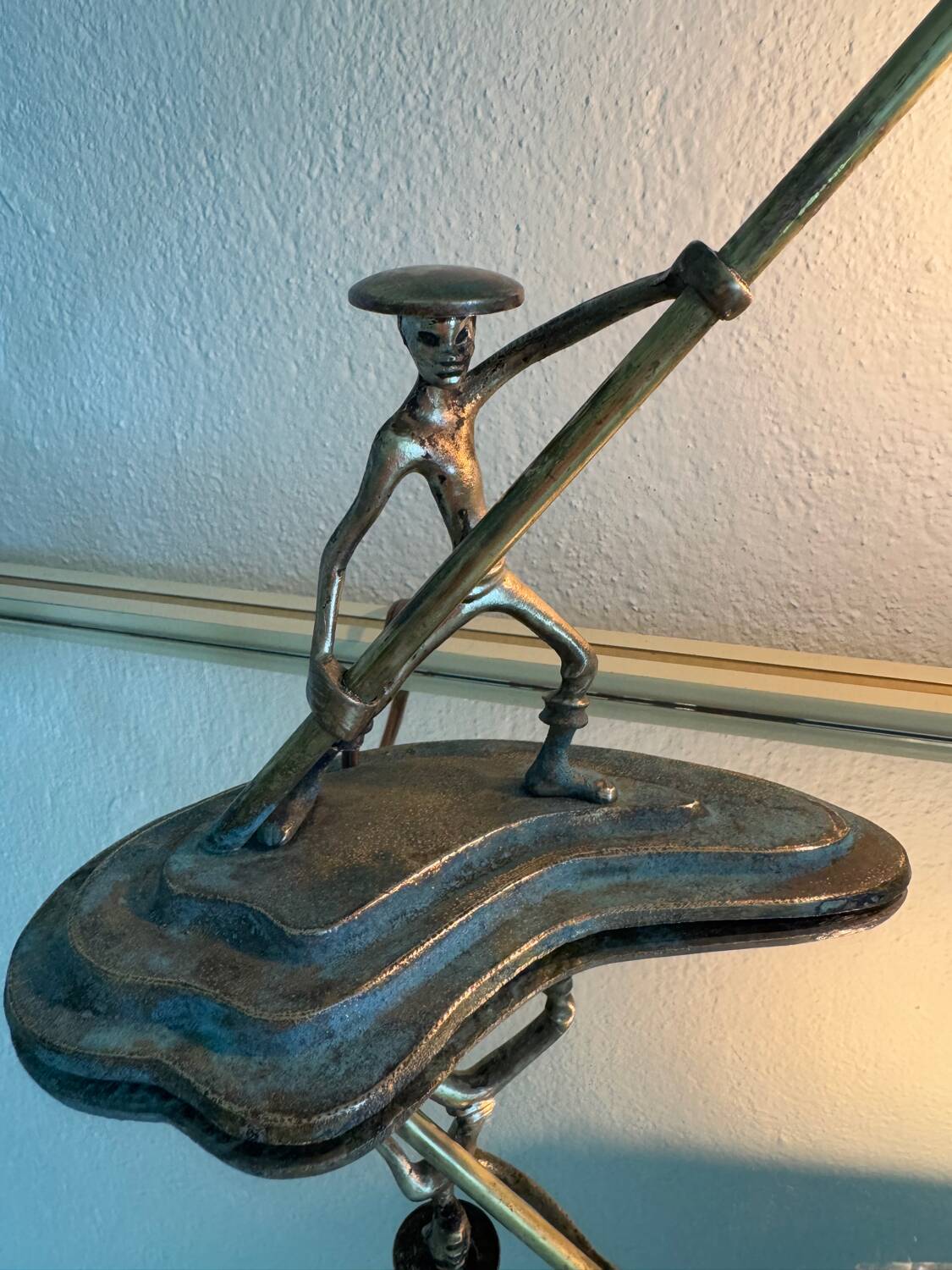 Hakuli bronze lamp from Israel, 1950s
