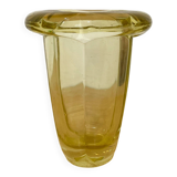 Art Deco vase in thick glass with an inverted rim, 1930s to 1950s.