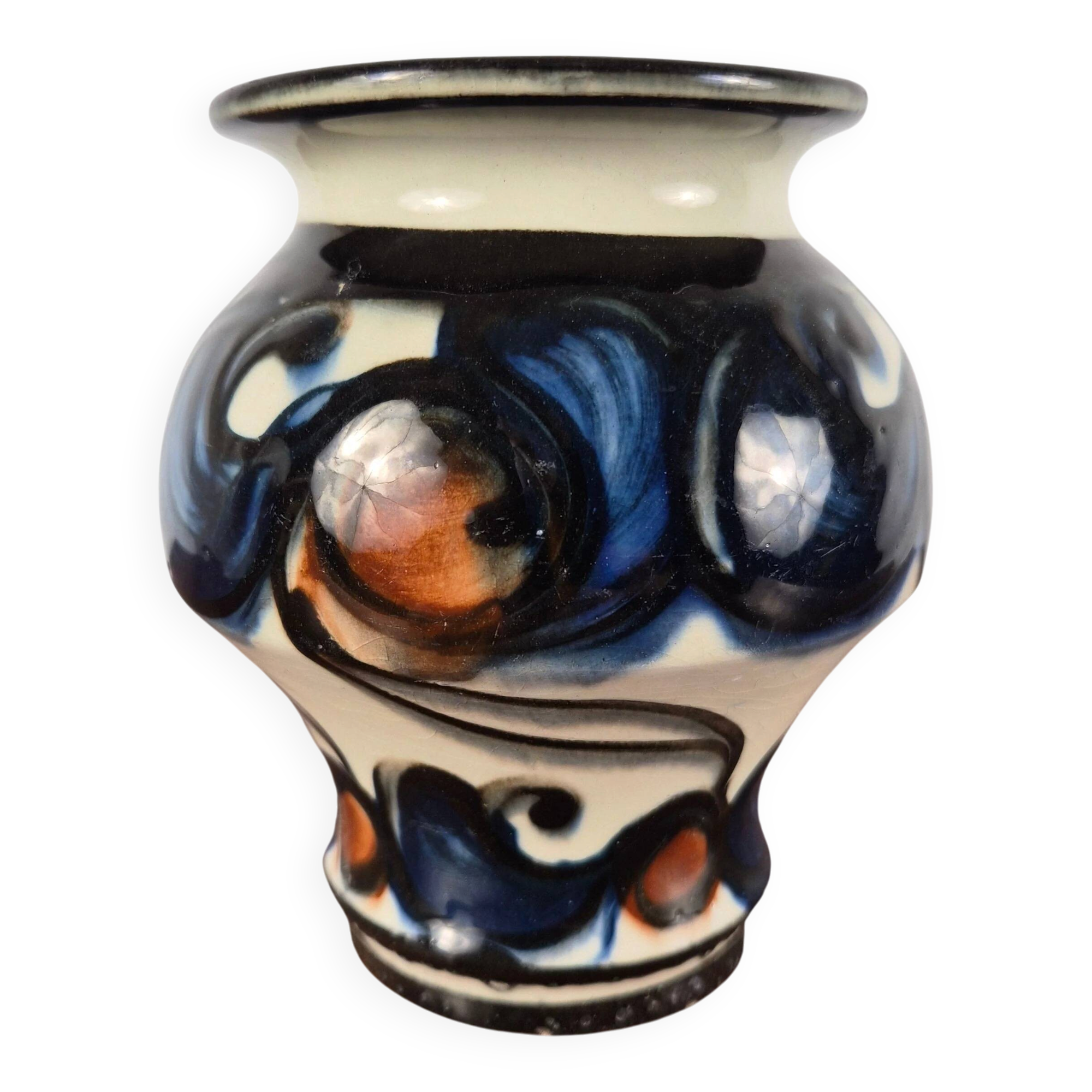 Small glazed stoneware vase, Danico workshop, Denmark, 1930