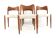 Set of 4 Arne Hovman Olsen for Kold Mogens chairs