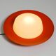 Large Mid Century wall or ceiling lamp made of glass with metal reflector