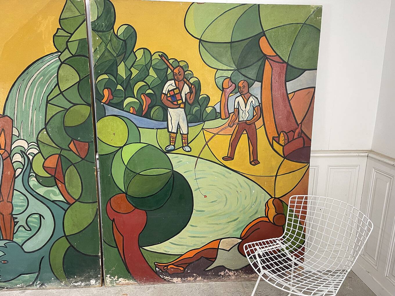 1950s diptych in the post-nabis style