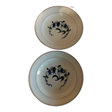 Hollow plates series of two earthenware Longchamp décor Simone