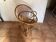 Rattan armchair with vintage design armrests