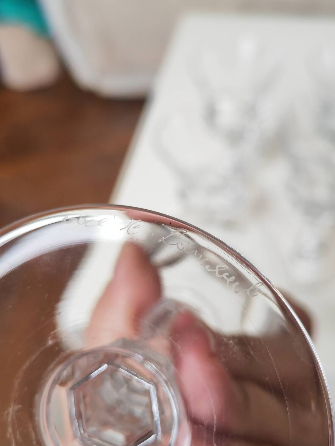 6 verres à vin rouge Val Saint Lambert