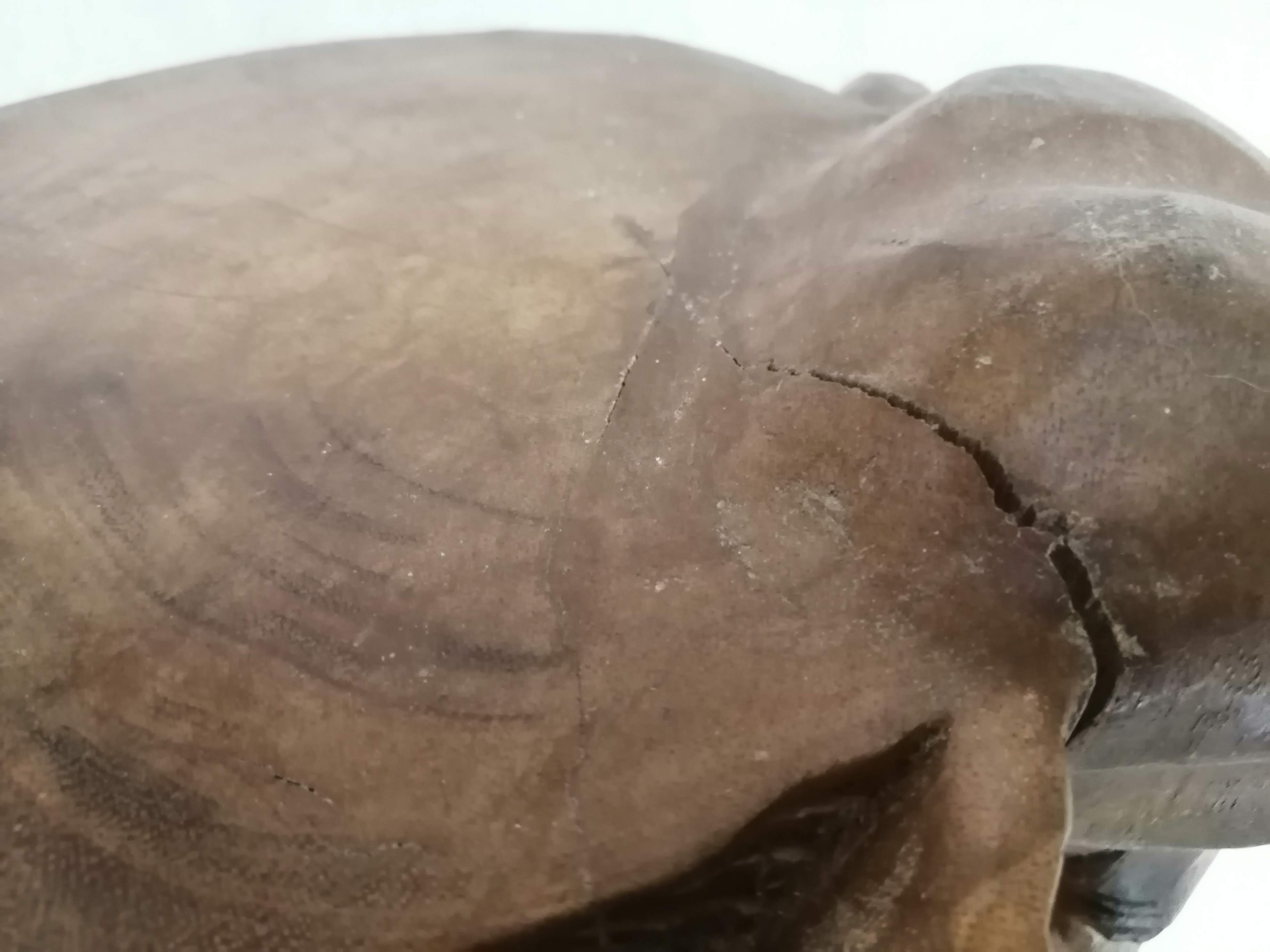 Solid wooden elephant table