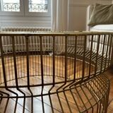 Made coffee table with golden brass effect