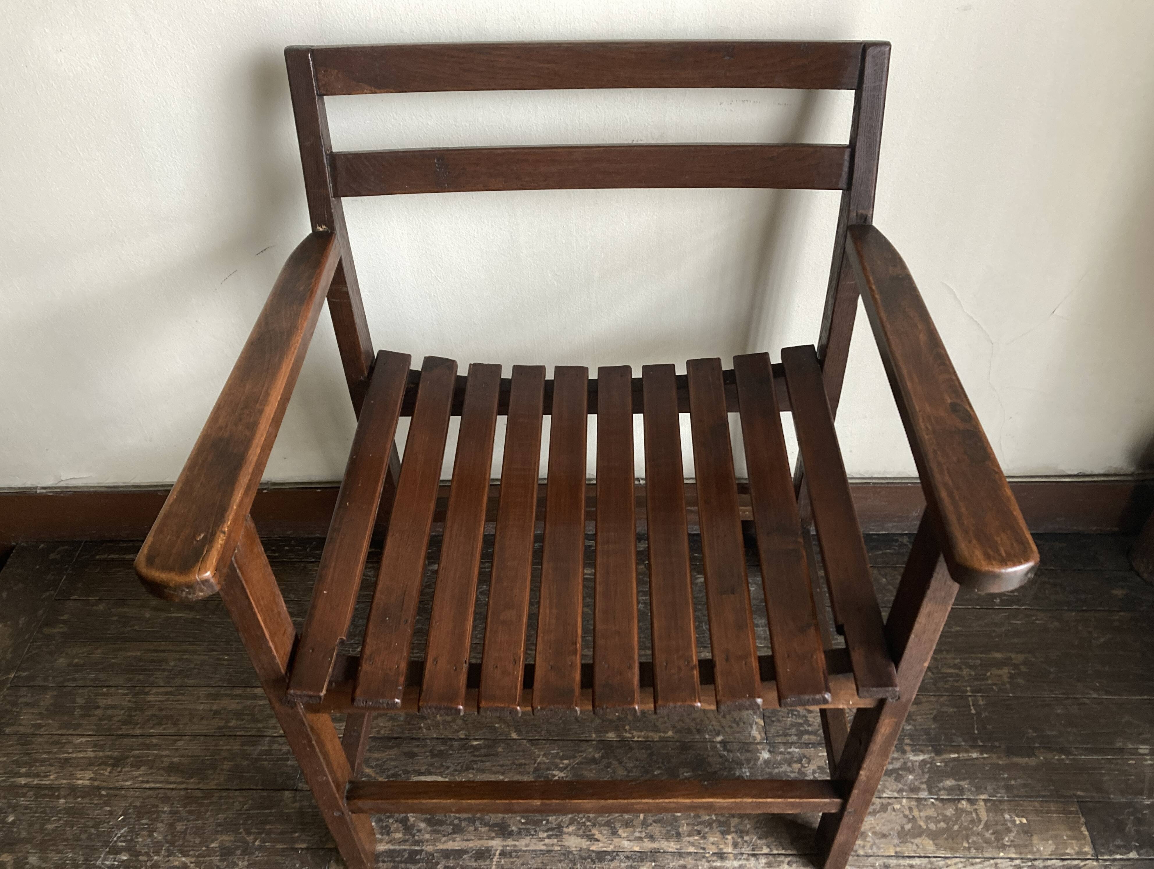 Modernist oak armchair, 1950