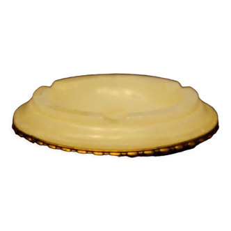 Alabaster ashtray in a brass binding 1920