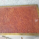 Sideboard shelf design 70 Michel Pignères amboyna burl chrome brass