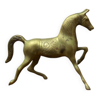 Vintage brass horse