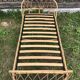 Old bed basket 1 person curved rattan 60s vintage