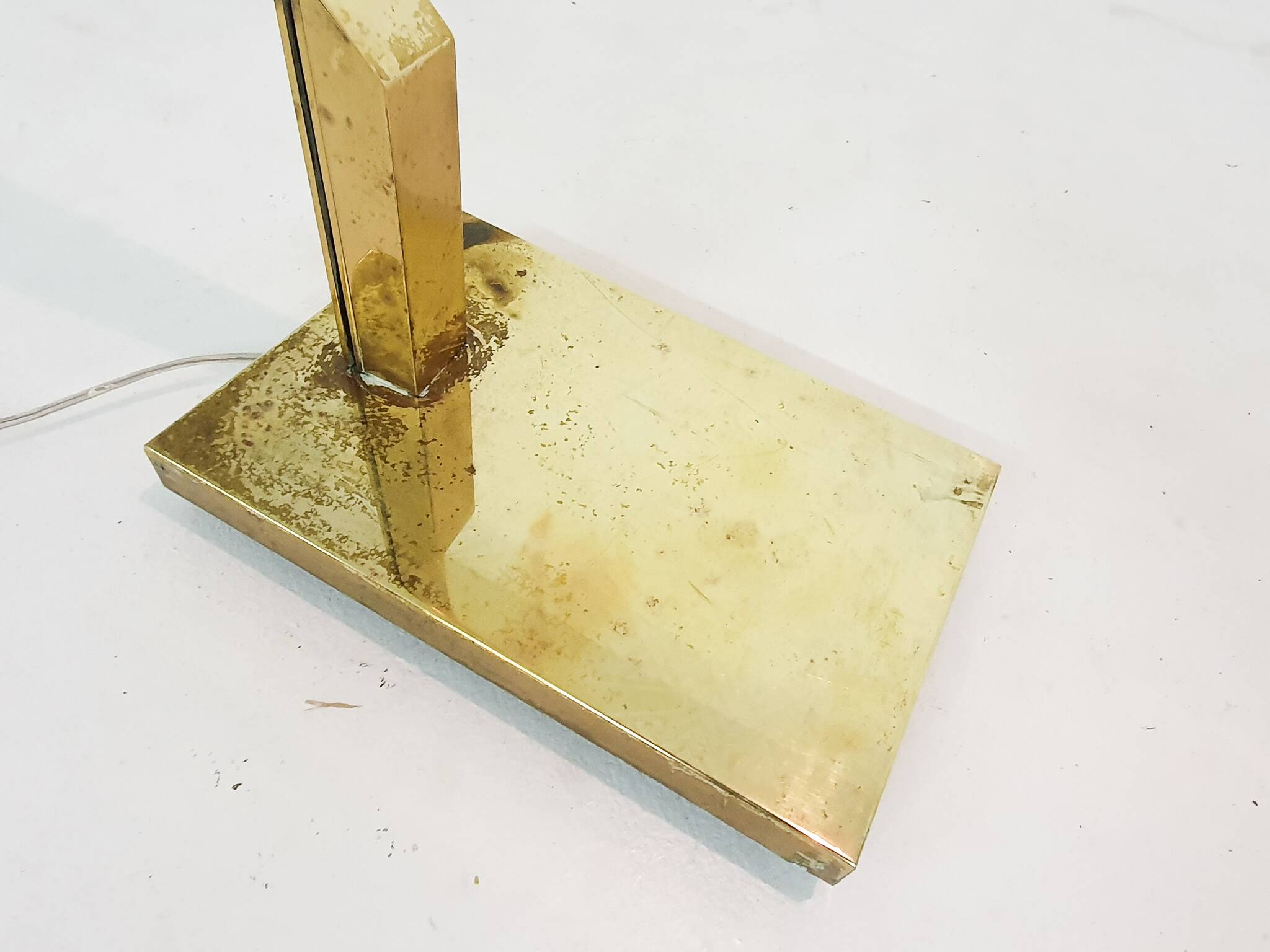 Heavy brass design floor lamp by Cassella, USA 1980's