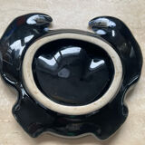 Vintage crab-shaped glazed ceramic catchall.