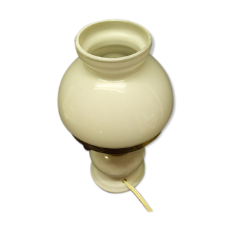vintage antique brass opaline bedside lamp