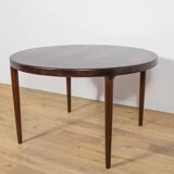 Mid-Century Round Rosewood Extendable Dining Table, Denmark, 1960s