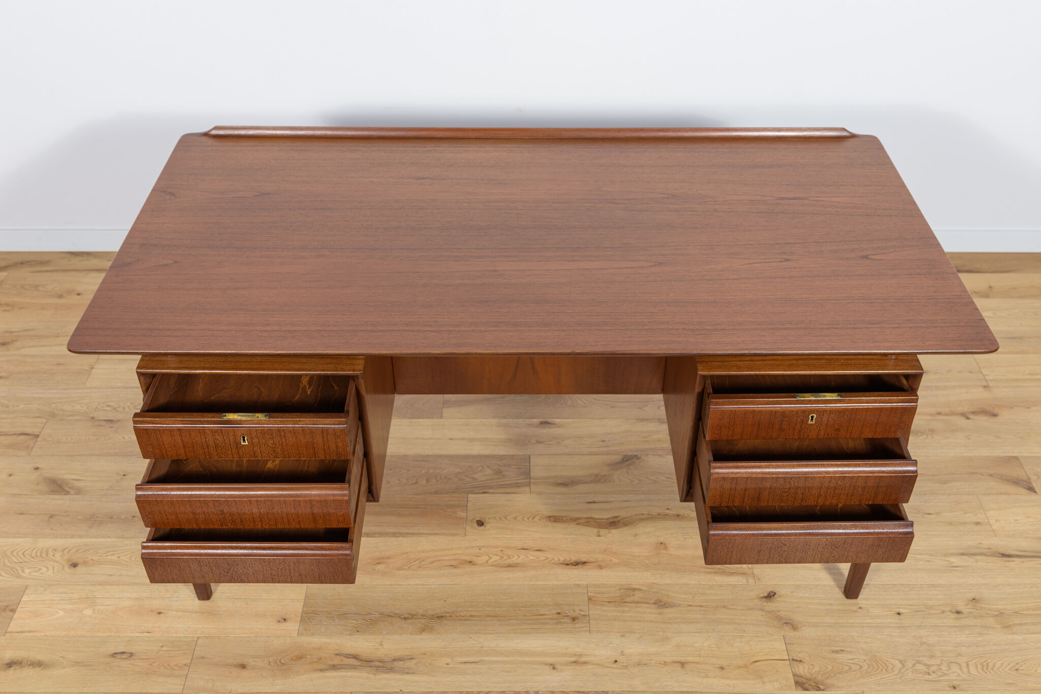 Mid-Century Freestanding Teak Desk, 1960s