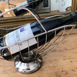 Silver metal bottle holder