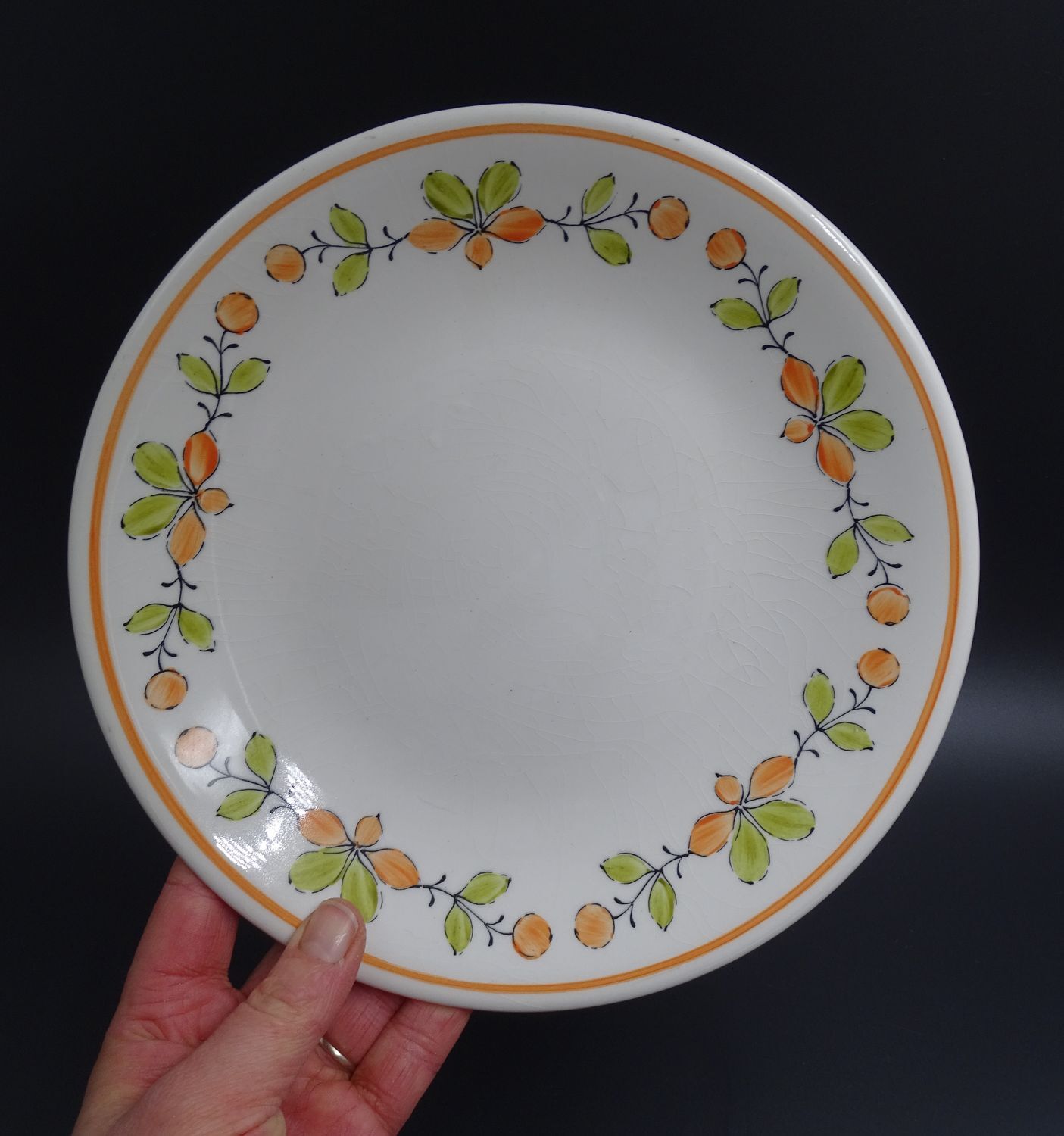 Beautiful set plate to drain strawberries in Gien earthenware