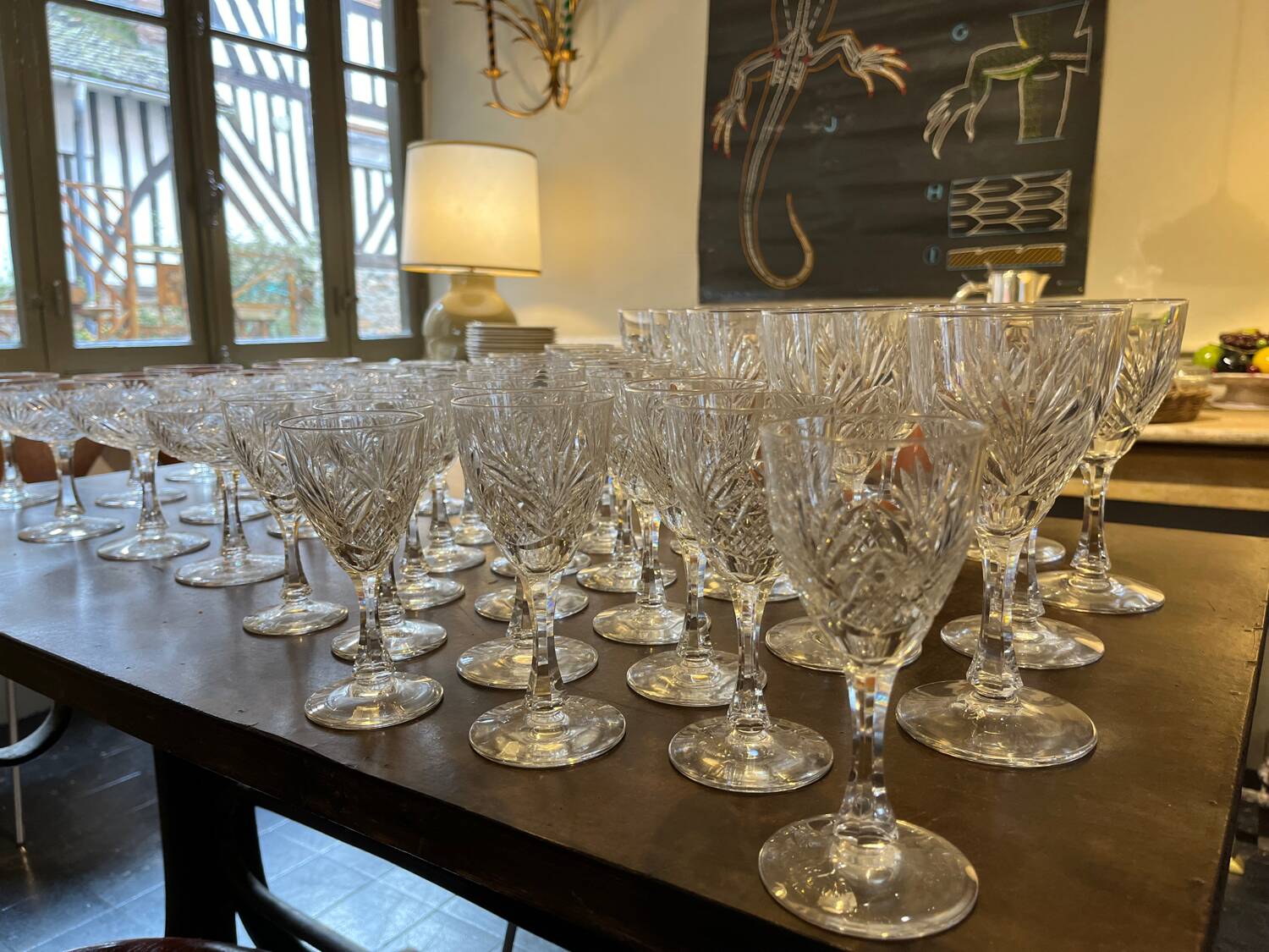 Beau lot de verres en cristal de Saint Louis