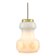 Lampe à suspension italienne en opaline et laiton du milieu du siècle